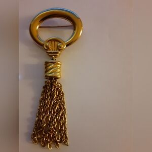 Monet Vintage Tassel Brooch